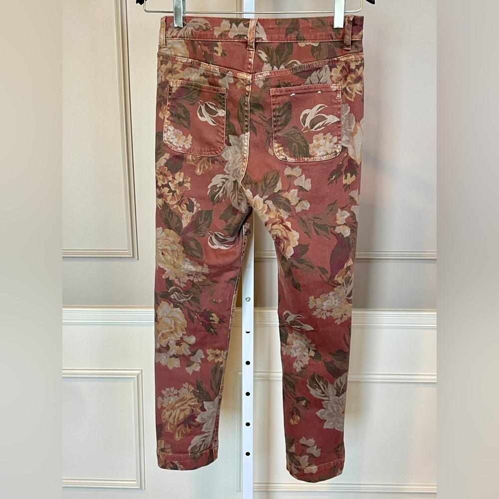 Anthropologie NWT 28 Pilcro and the Letterpress high rise slim floral jeans - Picture 6 of 8